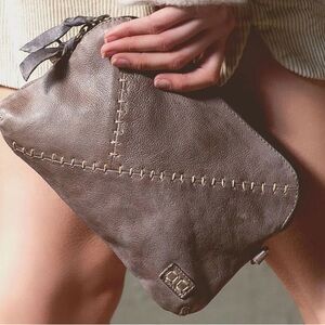BED|STU Magdalene Taupe Genuine Leather Wristlet/Crossbody Bag.